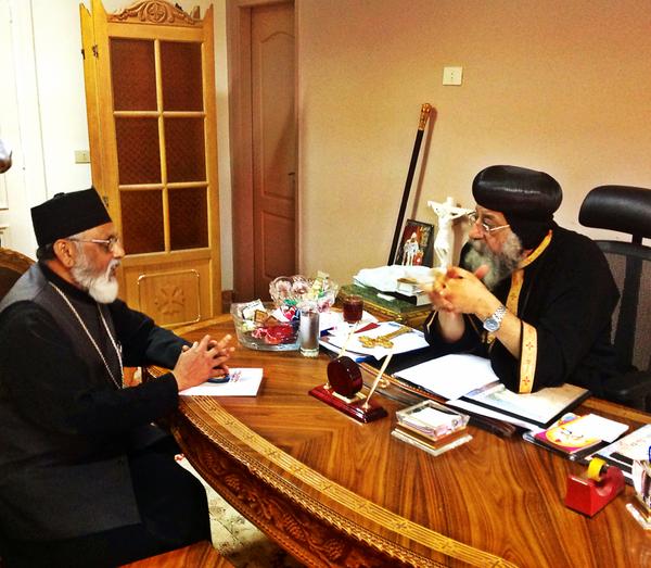 Pope Tawadros II Expresses Interest to mediate Unity between Syriac and Indian Orthodox Churches: Calls for Peace in Malankara